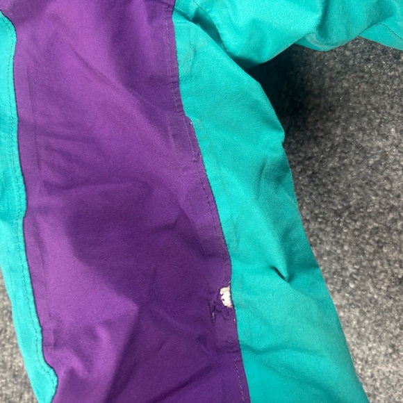THE NORTH FACE Girls Teal/Purple Snow Ski Jacket Hooded Hy-vent size: Small 7/8 - Picture 9 of 10